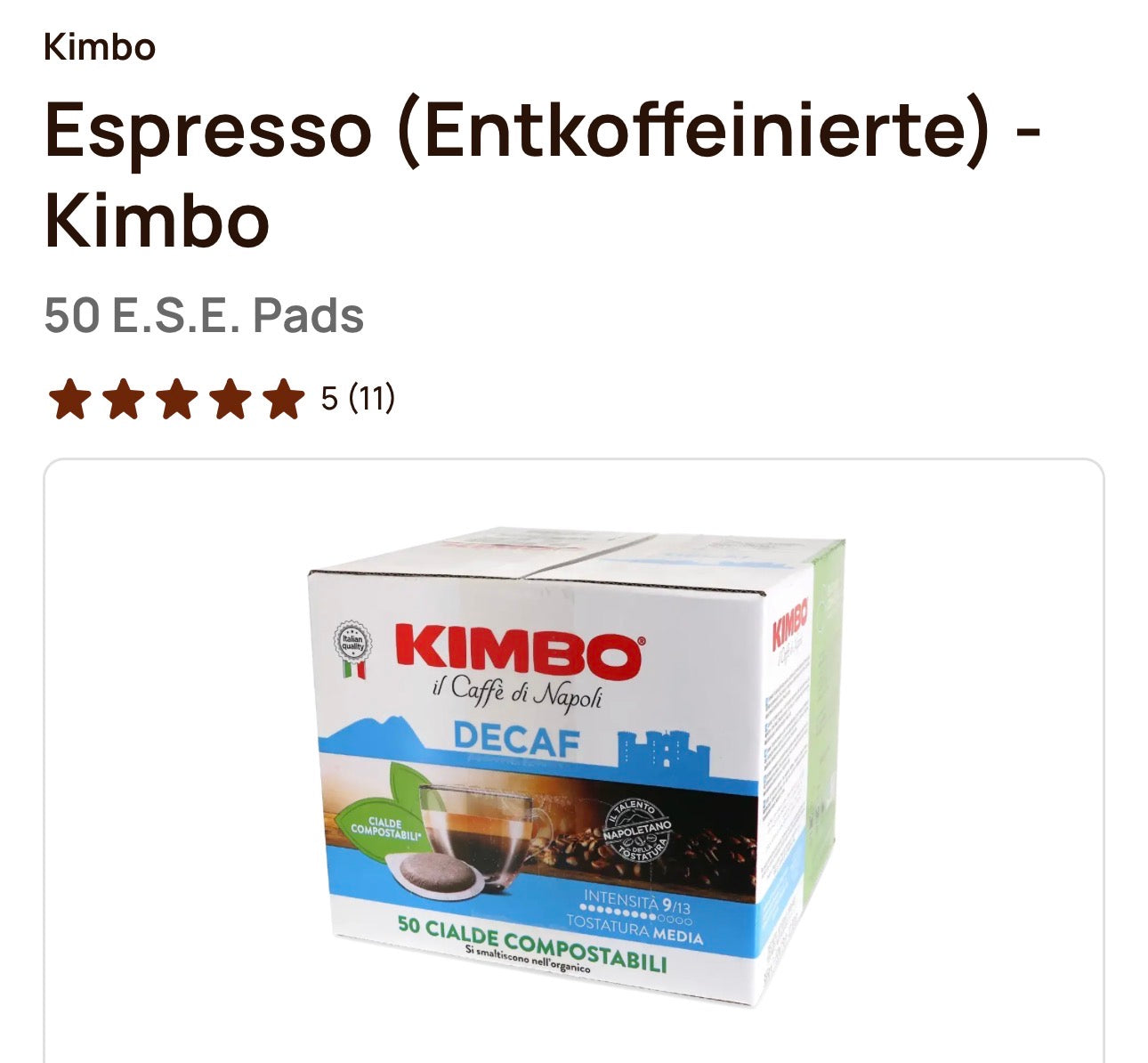 CAFFÈ KIMBO DECAFFEINATO