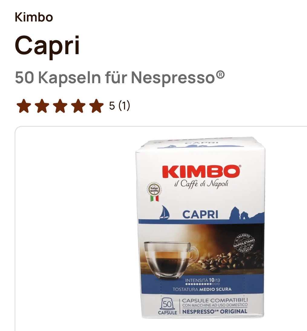 CAFFÈ KIMBO CAPRI