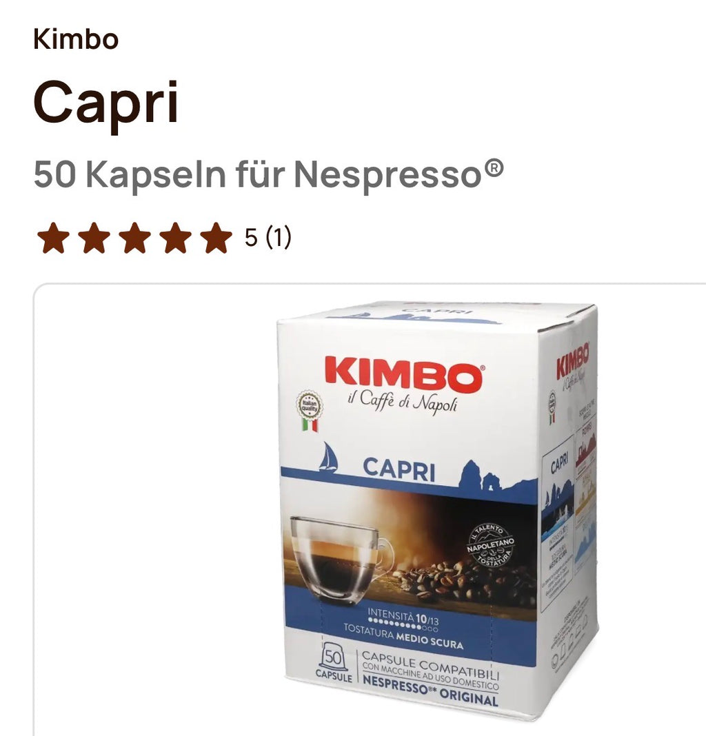 CAFFÈ KIMBO CAPRI
